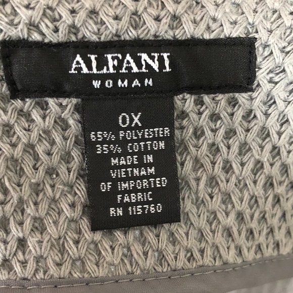 Alfani Womens Moto Jacket Plus Size 0X Gray Zip - Picture 6 of 6